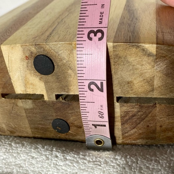 Vintage Two Tone Wood Knife Block - Picture 6 of 16